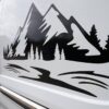 Mountain Range Decal From Rear