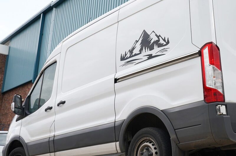Mountain Range Decal Wide